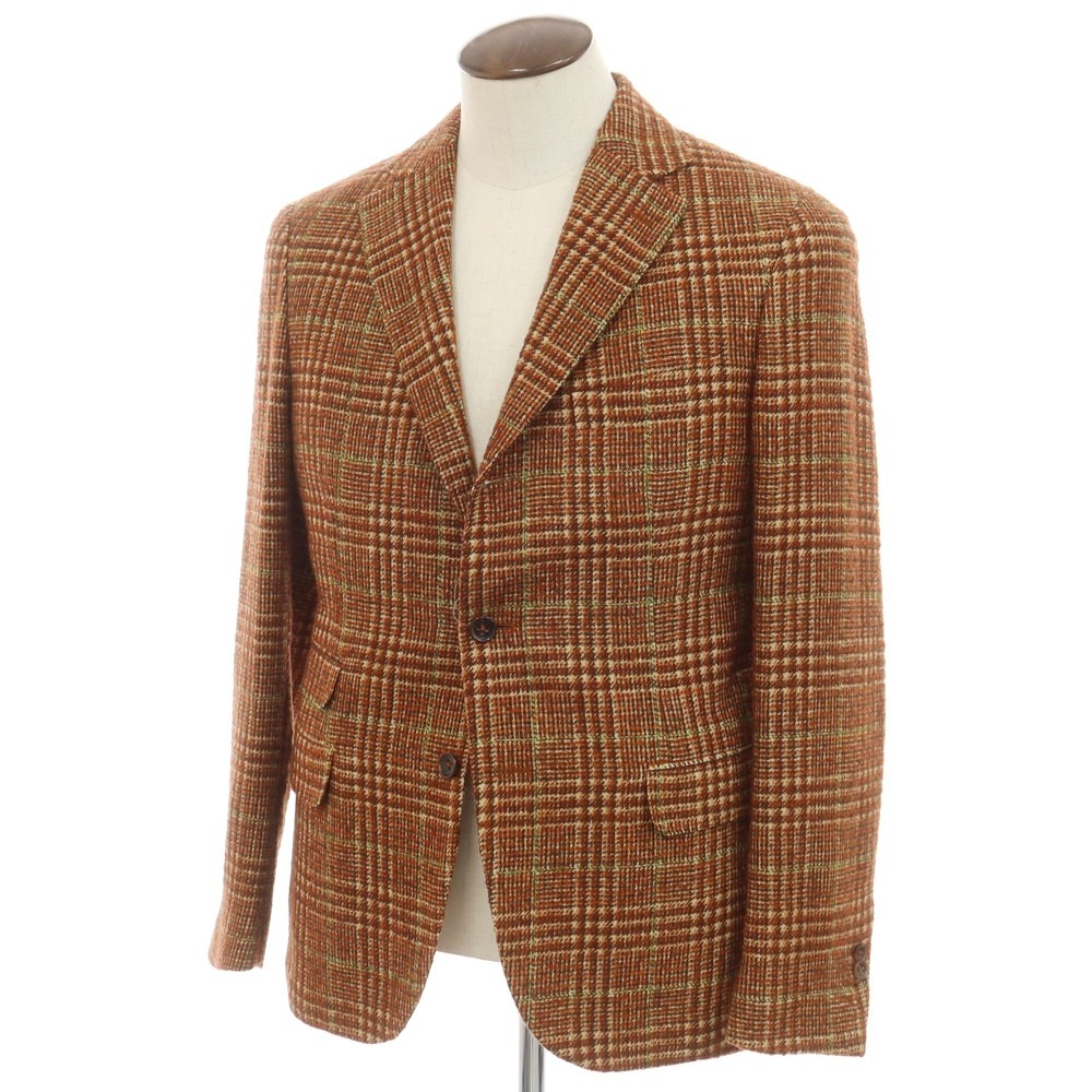 【新品】モンテドーロ Montedoro ウールナイロン チェック カジュアルジャケット ブラウンxグリーン【サイズ50】【BRW】【A/W】【状態ランクN】【メンズ】【749184】[EPD]｜リタリオリブロ