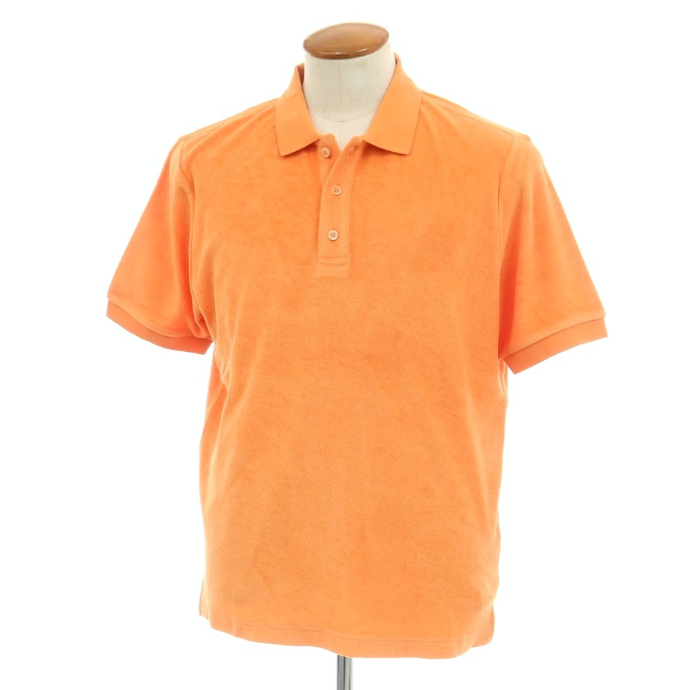 【新品】ザノーネ ZANONE 綿織物 パイル 半袖スポーツシャツ オレンジ色【大きさ48】【S/S】【物質の状態位置づけるN】【メンズ】[BPD]