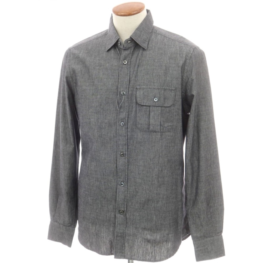 【新品】グランシャツ Glanshirt コットン カジュアルシャツ グレー【サイズ40】【S/S/A/W】【状態ランクN】【メンズ】[CPD]