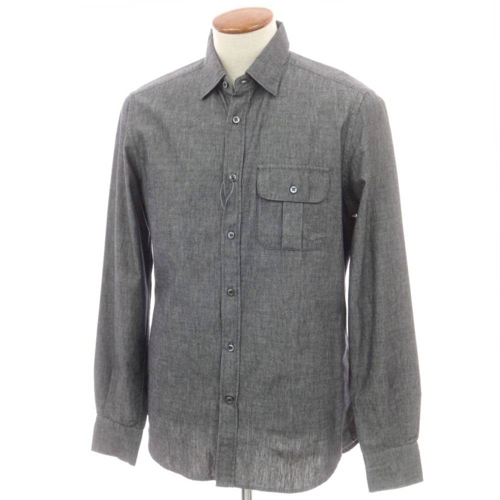 【新品】グランシャツ Glanshirt コットン カジュアルシャツ グレー【サイズ40】【S/S/A/W】【状態ランクN】【メンズ】[CPD]