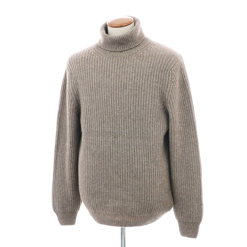 【新品】バルバ BARBA ウールナイロン タートルネック プルオーバーニット グレージュ【サイズ50】【A/W】【状態ランクN】【メンズ】[EPD]｜リタリオリブロ