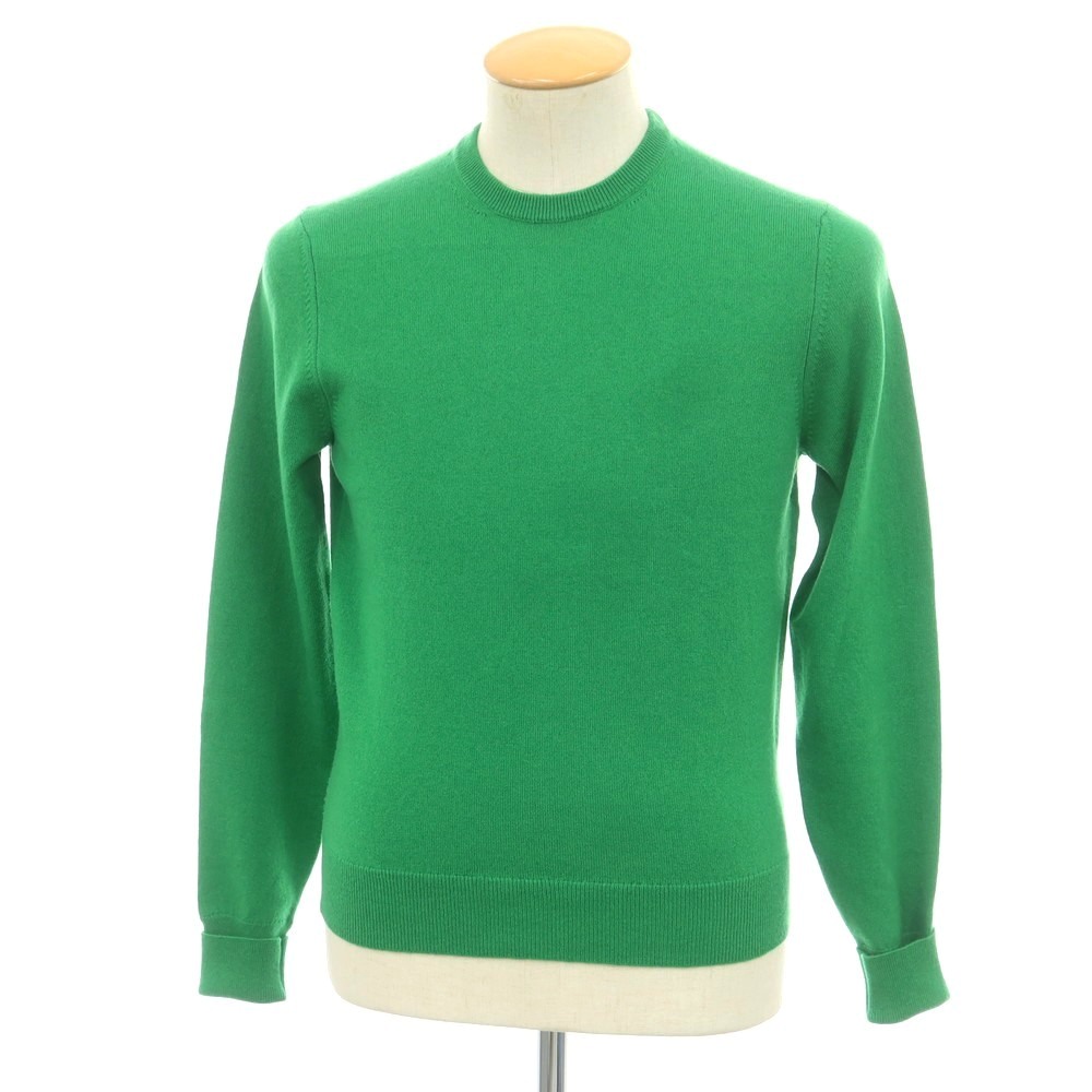 【新品】ドルモア DRUMOHR カシミヤ クルーネック プルオーバーニット グリーン【サイズ46】【A/W】【状態ランクN】【メンズ】[EPD]