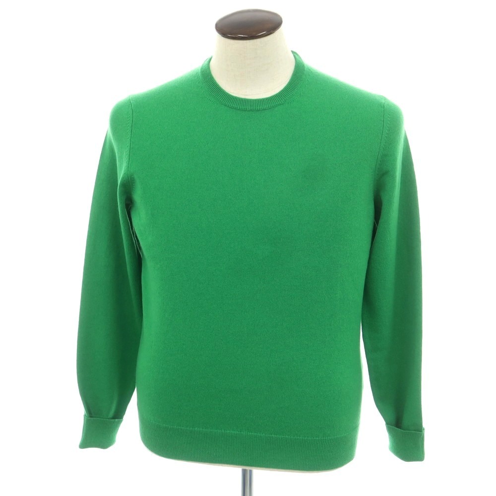 【新品】ドルモア DRUMOHR カシミヤ クルーネック プルオーバーニット グリーン【サイズ50】【A/W】【状態ランクN】【メンズ】[EPD]