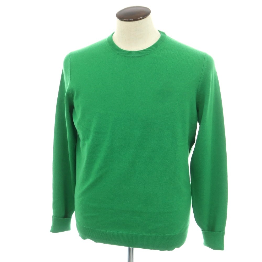 【新品】ドルモア DRUMOHR カシミヤ クルーネック プルオーバーニット グリーン【サイズ52】【A/W】【状態ランクN】【メンズ】[EPD]