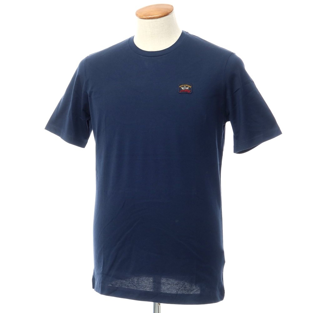 【新品】ポールアンドシャーク PAUL&SHARK コットン クルーネック 半袖Ｔシャツ ネイビー【サイズM】【S/S】【状態ランクN】【メンズ】[APD]