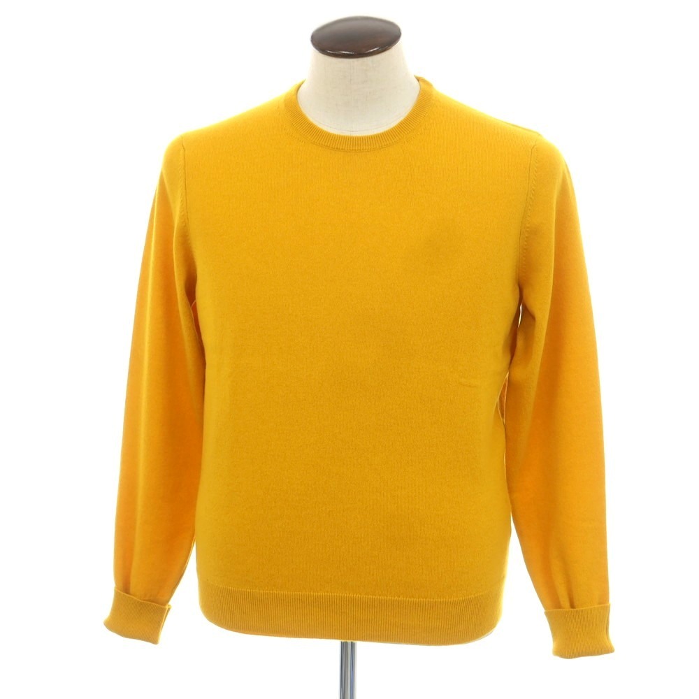 【新品】ドルモア DRUMOHR カシミヤ クルーネック プルオーバーニット サンフラワーイエロー【サイズ50】【A/W】【状態ランクN】【メンズ】[EPD]｜リタリオリブロ