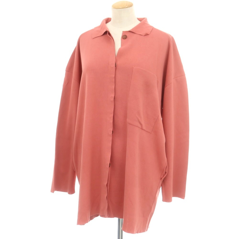 【SALE10%OFF/返品不可】【新品アウトレット】スカリオーネ SCAGLIONE レーヨンコットン 襟付き ニット カーディガン ピンク【サイズ表記なし（S位）】【S/S】【状態ランクN-】【レディース】[CPD]｜リタリオリブロ
