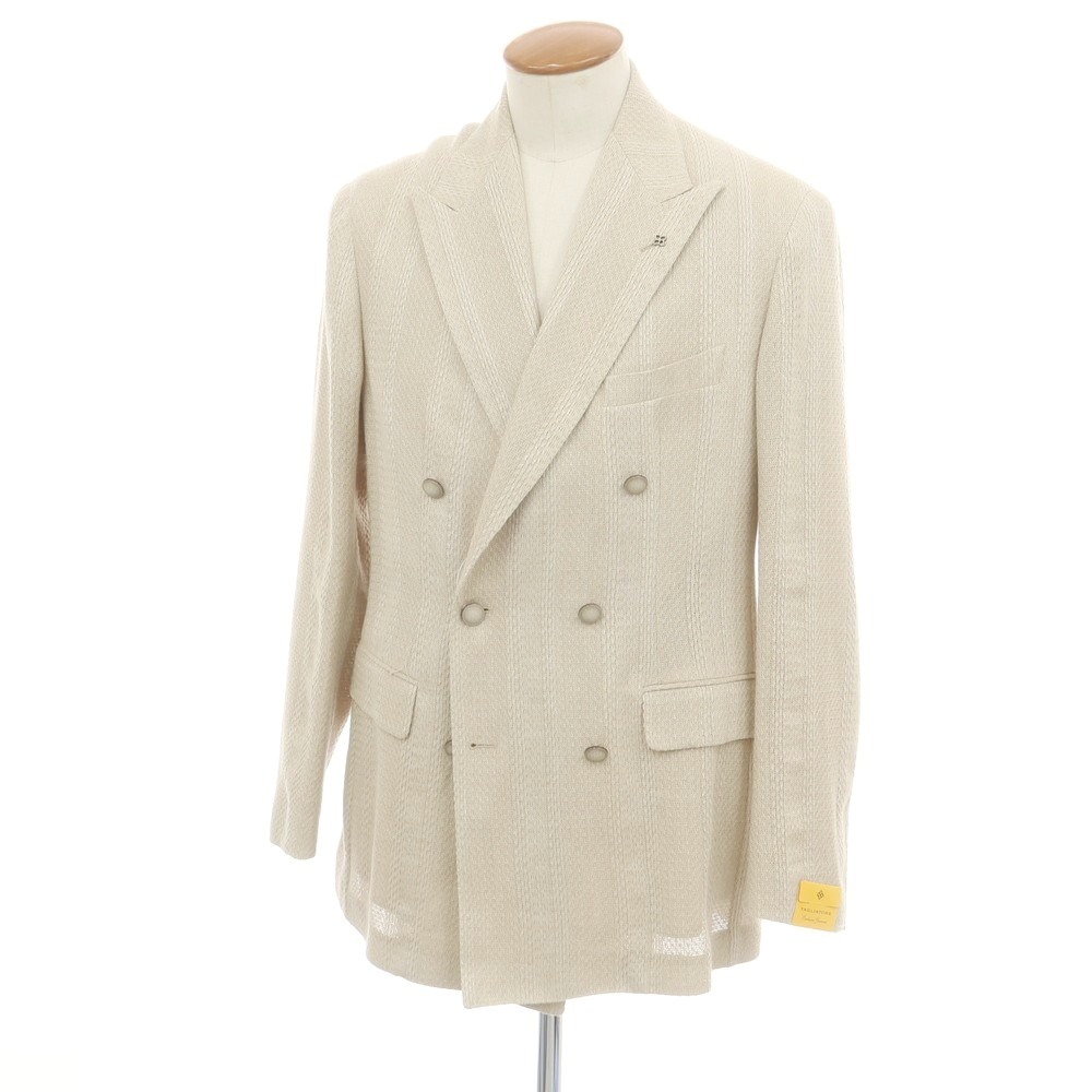【新品】タリアトーレ TAGLIATORE レーヨンリネンコットン ダブルジャケット ベージュ【サイズ48】【S/S】【状態ランクN】【メンズ】[APD] 32,533円