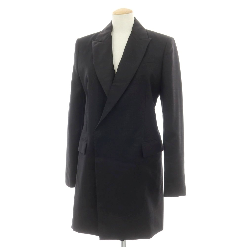 【新品】ピーティートリノ PT TORINO ウールメタリック ロング テーラードジャケット 黒いこと【大きさ40】【S/S/A/W】【物質の状態序列付けるN】【レディース】[BPD]