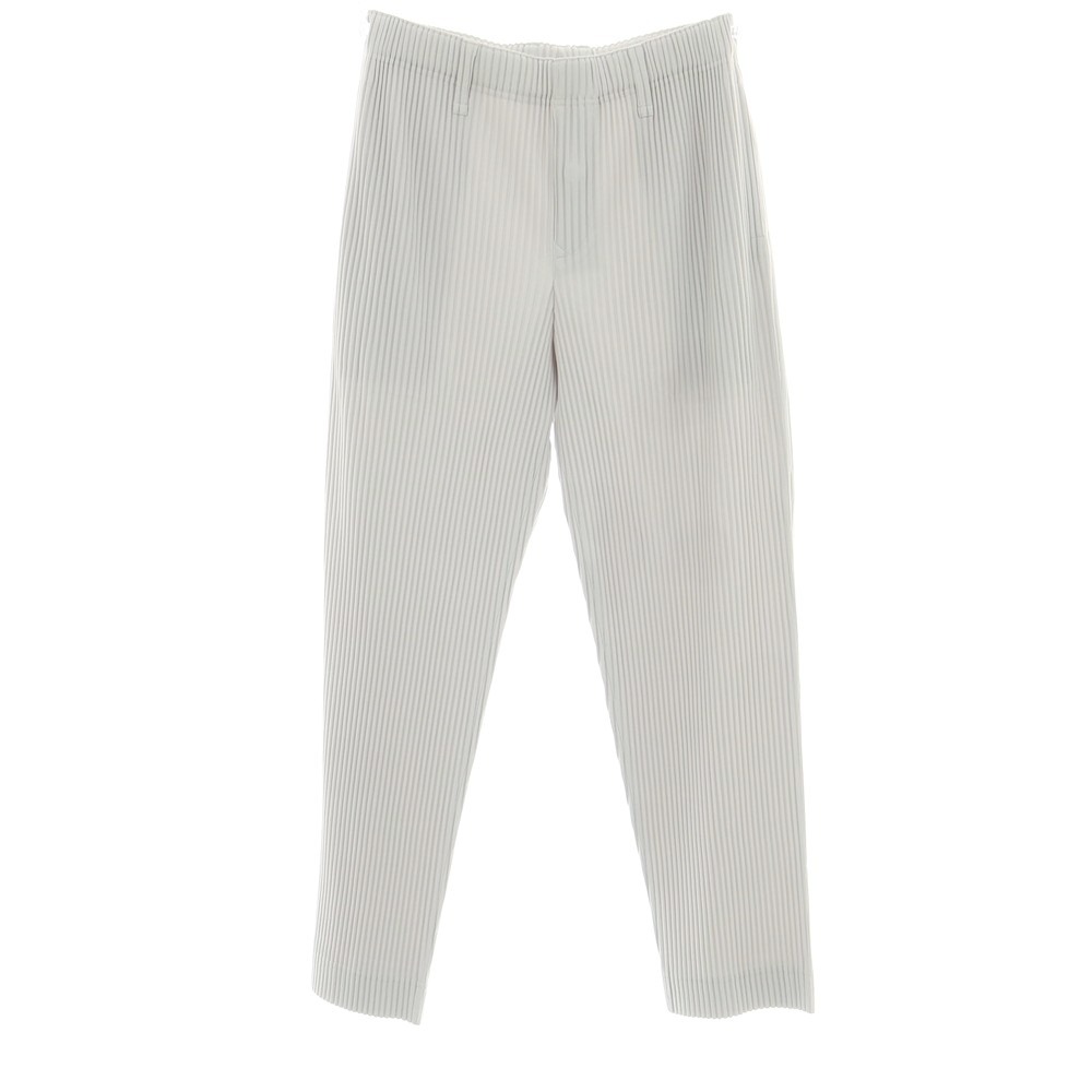 【中古】オム プリッセ イッセイミヤケ HOMME PLISSE ISSEY MIYAKE ポリエステル プリーツ イージーパンツ ライトグレー【サイズ3】【S/S/A/W】【状態ランクA】【メンズ】[APD]