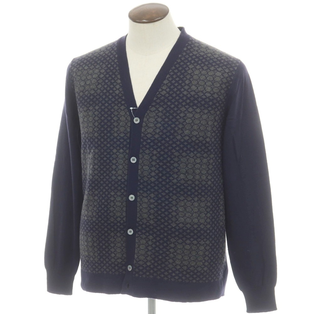 【SALE10%OFF/返品不可】【新品】ザノーネ ZANONE 羊毛 編み物 ジレー 米国海軍x薄墨色【大きさ52】【A/W】【物質の状態位置づけるN】【メンズ】[DPD]