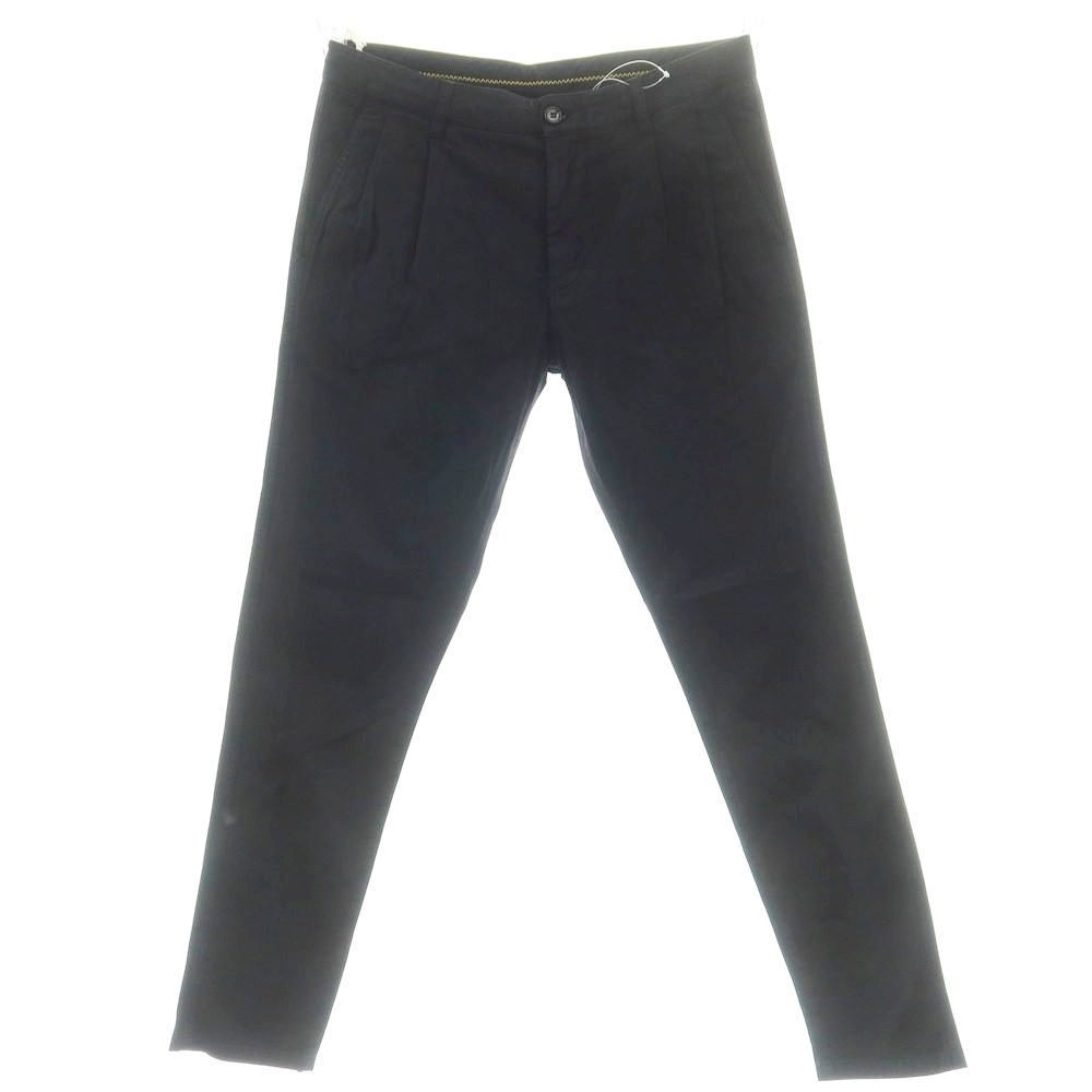 【新品】アスペジ ASPESI ストレッチ コットン イージースラックスパンツ ブラック【サイズ46】【S/S】【状態ランクN】【メンズ】[APD]