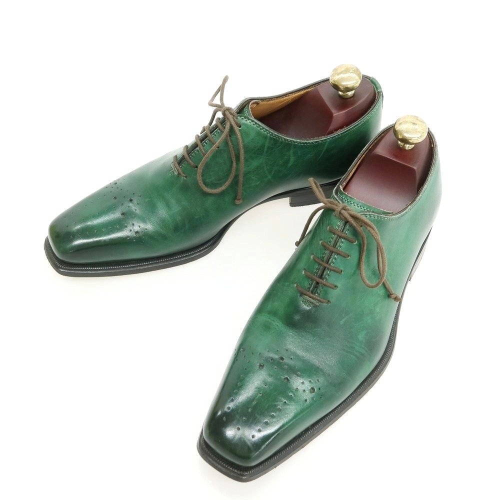 【SALE10%OFF/返品不可】【中古】ステファノブランキーニ Stefano Branchini 大広間とり捨てる お召しものシューズ 緑であること【大きさ6 1/2】【S/S/A/W】【物質の状態価値づけるB】【メンズ】[APD]