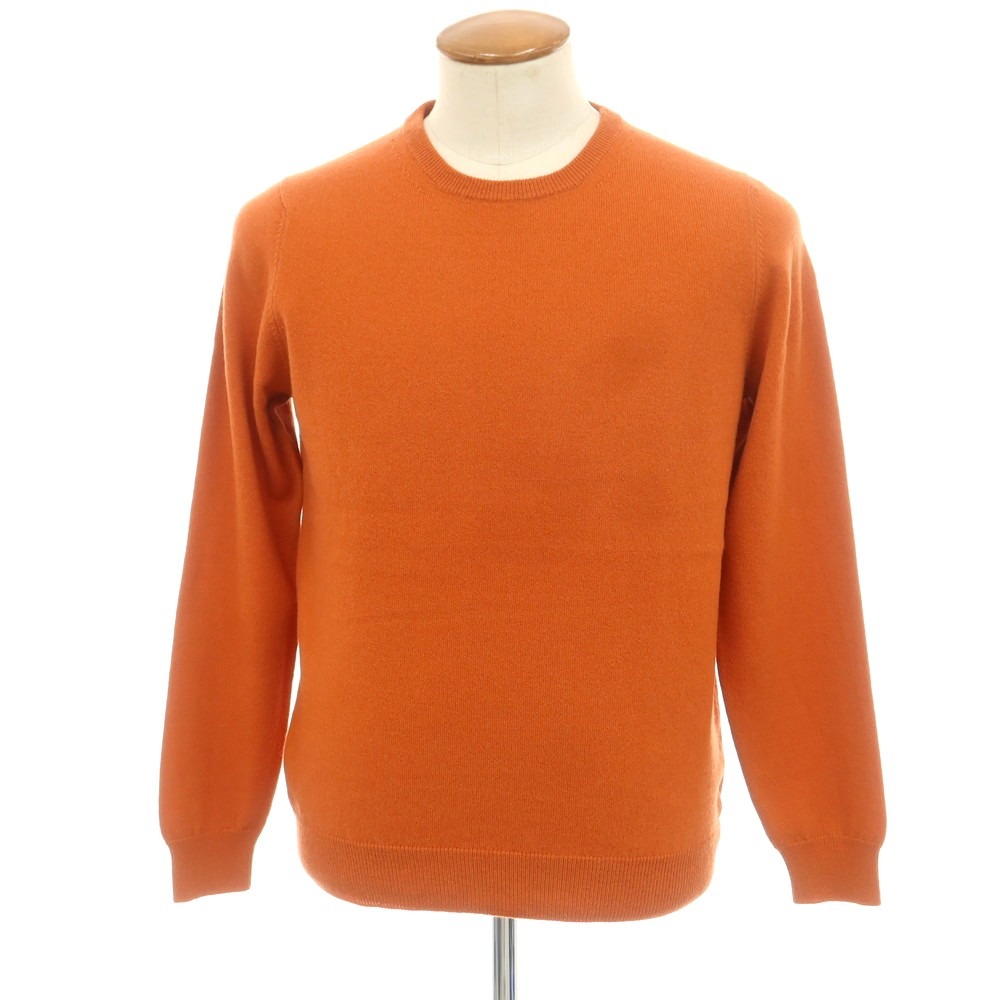 【中古】ザノーネ ZANONE ウールカシミヤ クルーネック プルオーバーニット オレンジ【サイズ48】【A/W】【状態ランクB】【メンズ】[CPD]