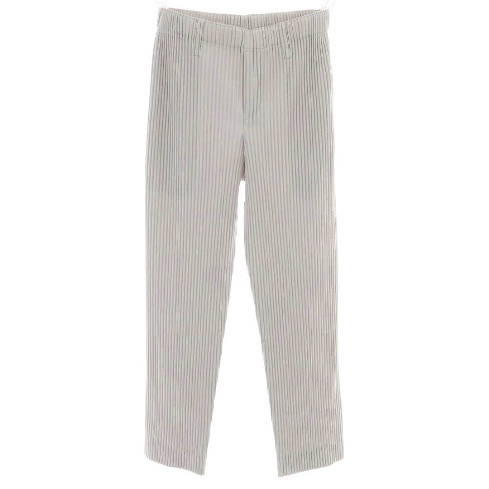 【中古】オム プリッセ イッセイミヤケ HOMME PLISSE ISSEY MIYAKE ポリエステル プリーツ イージーパンツ ライトグレー【サイズ1】【S/S/A/W】【状態ランクA】【メンズ】