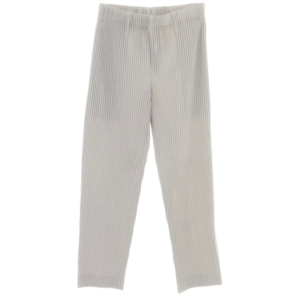 【中古】オム プリッセ イッセイミヤケ HOMME PLISSE ISSEY MIYAKE ポリエステル プリーツ イージーパンツ ライトグレー【サイズ1】【S/S/A/W】【状態ランクA】【メンズ】