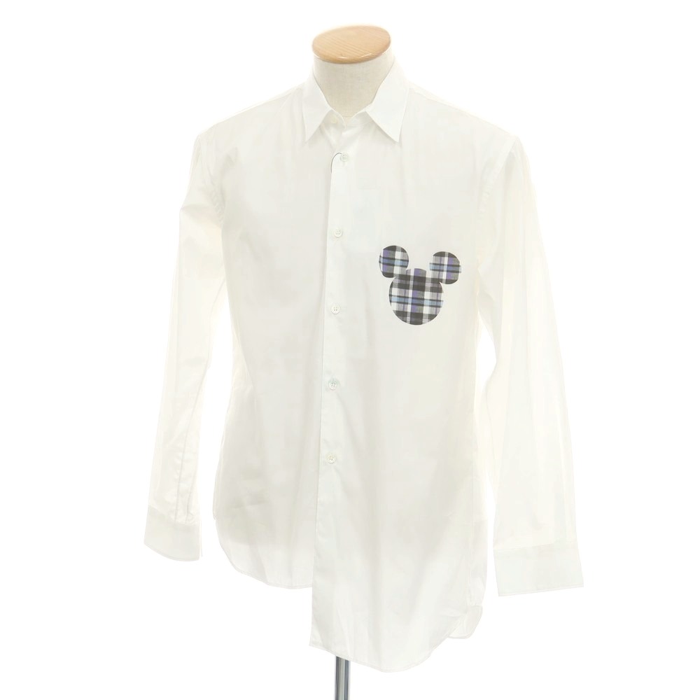 【SALE10%OFF/返品不可】【中古】【未当て嵌める】コムデギャルソンシャツ COMME des GARCONS SHIRT 2025年春夏 × Disney 綿織物 アシンメトリーヘム レギュラー色つや 心地よいプルオーバー 白いこと【大きさXS】【S/S/A/W】【物質の状態位置づけるS】【メンズ】[APD]