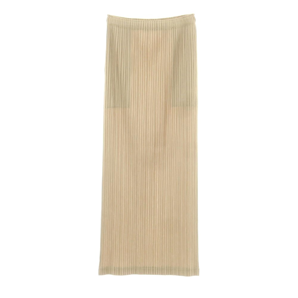 【中古】筋目プリーズ PLEATS PLEASE 2025年秋冬 筋目 マキシ丈スコート うす暗いベージュ【大きさ書きあらわすなし（L位）】【S/S】【物質の状態序列付けるA】【レディース】[BPD]