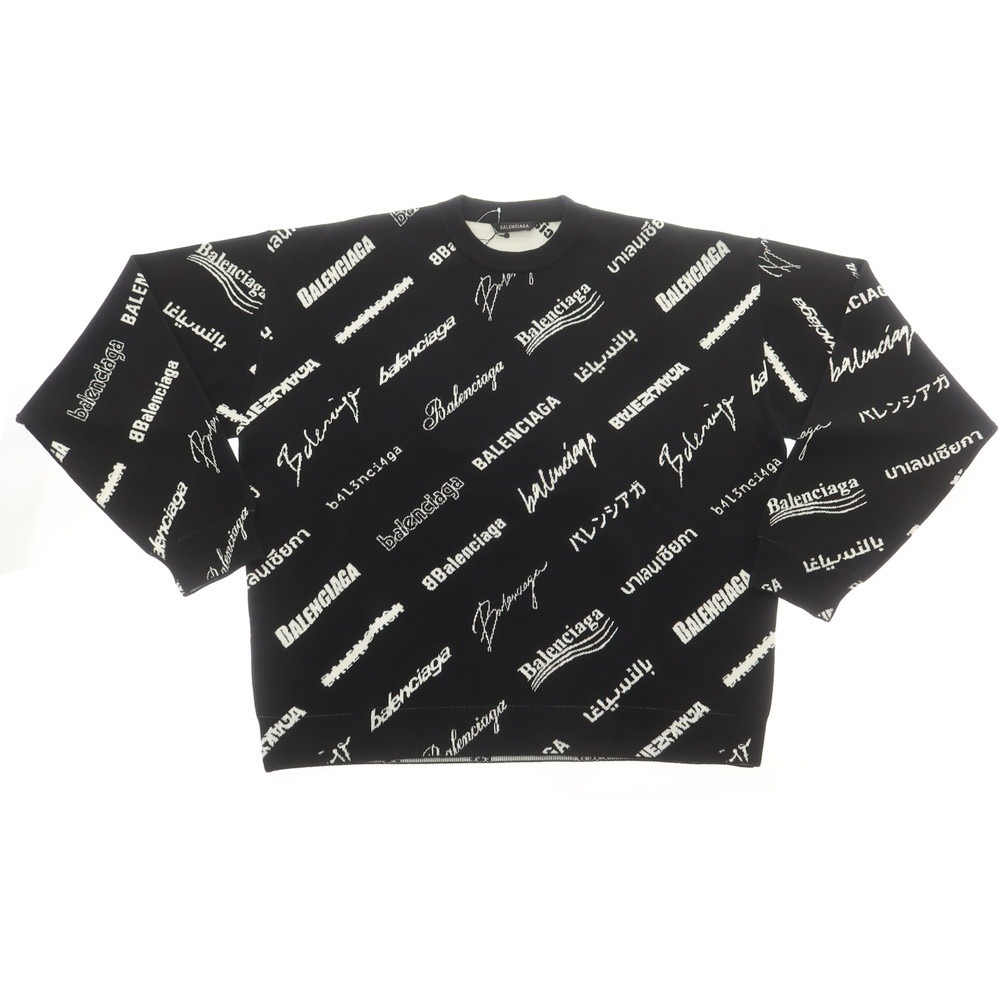 楽天市場】BALENCIAGA バレンシアガ ニット オールオーバーロゴ