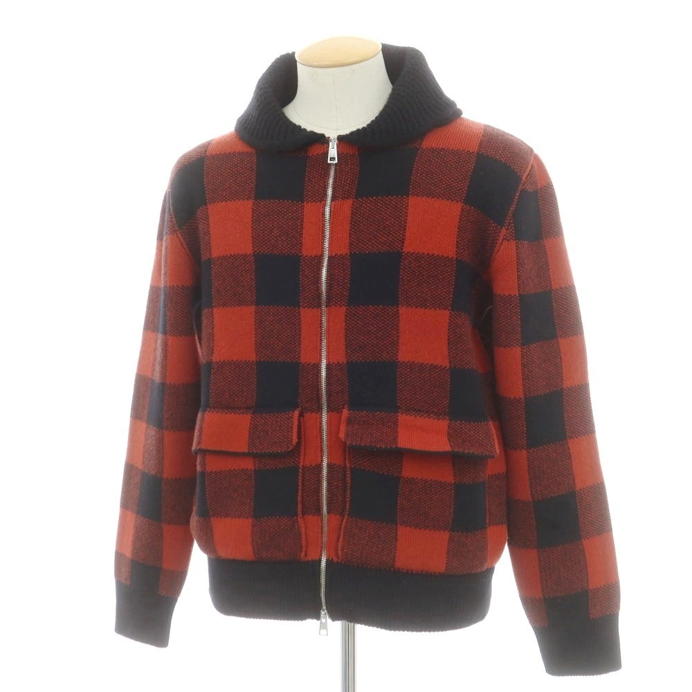 【中古】バフィー BAFY 羊毛 立ちはだかる照合のしるし ダブルジップ ジレー 赤いこと系x黒いこと【大きさ44】【A/W】【物質の状態序列付けるB】【メンズ】[CPD]