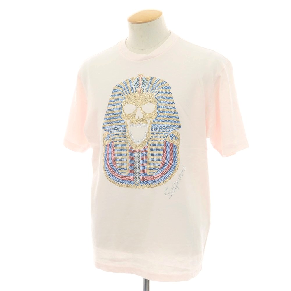 【中古】シュプリーム Supreme 2025年秋冬 King Tut S/S Top 労働者の一団のど首 半袖Ｔシャツ 点火装置サクラ色【大きさS】【S/S】【物質の状態価値づけるA】【メンズ】[BPD]