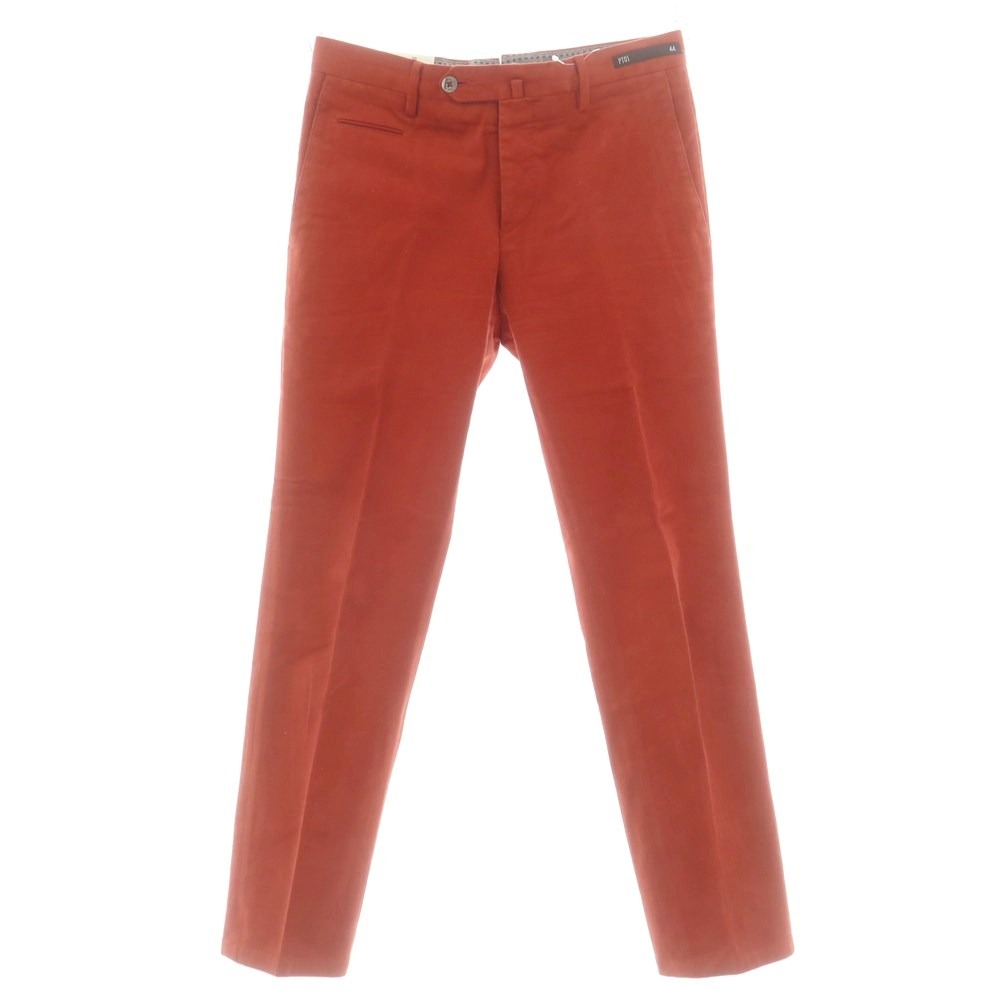【中古】ピーティーゼロウーノ PT01 BRIGHTON ストレッチ コットン カジュアルスラックスパンツ レッド系【サイズ44】【S/S/A/W】【状態ランクB】【メンズ】