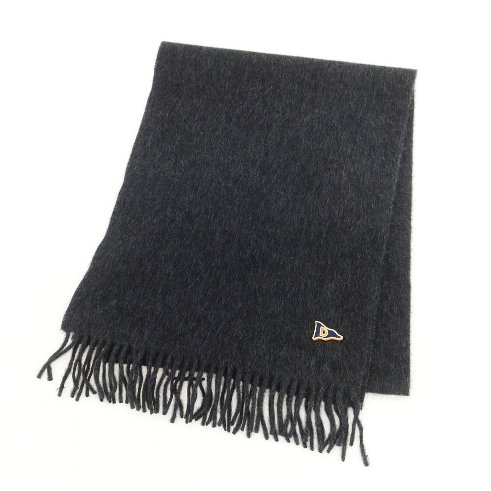 【新品】ドレイクス DRAKES ウールアンゴラ マフラー チャコールグレー【A/W】【状態ランクN】【メンズ】[CPD]