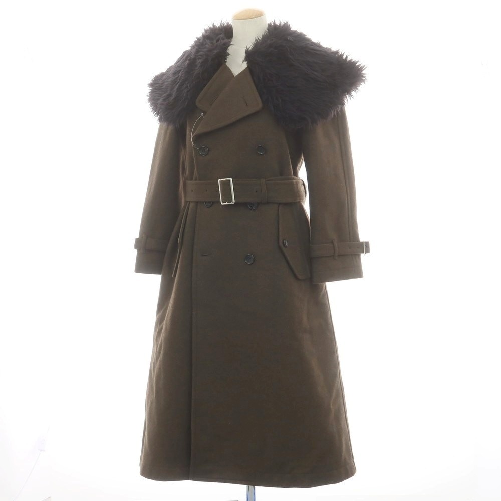 【SALE10%OFF/返品不可】【中古】コムデギャルソン コムデギャルソン COMME des GARCONS COMME des GARCONS 2023年秋冬 ウールナイロン トレンチコート ダークオリーブ【サイズXS】【A/W】【状態ランクA】【レディース】[CPD]｜リタリオリブロ