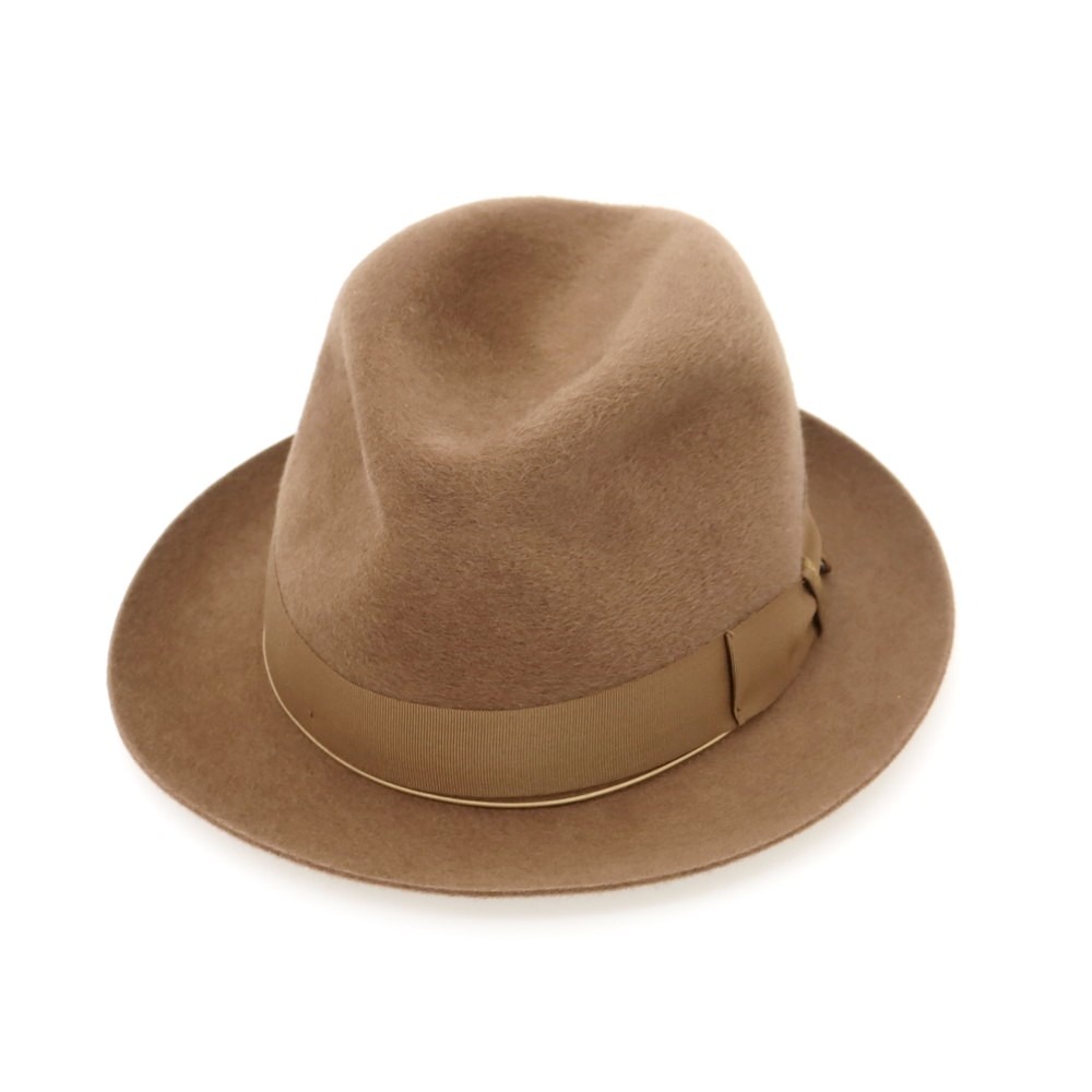 【中古】ボルサリーノ Borsalino レッドディア CERVELT 中折れかぶり笠 赤銅色系（生姜）【大きさ書きあらわすなし（58位）】【S/S/A/W】【物質の状態価値づけるA】【メンズ】[APD]
