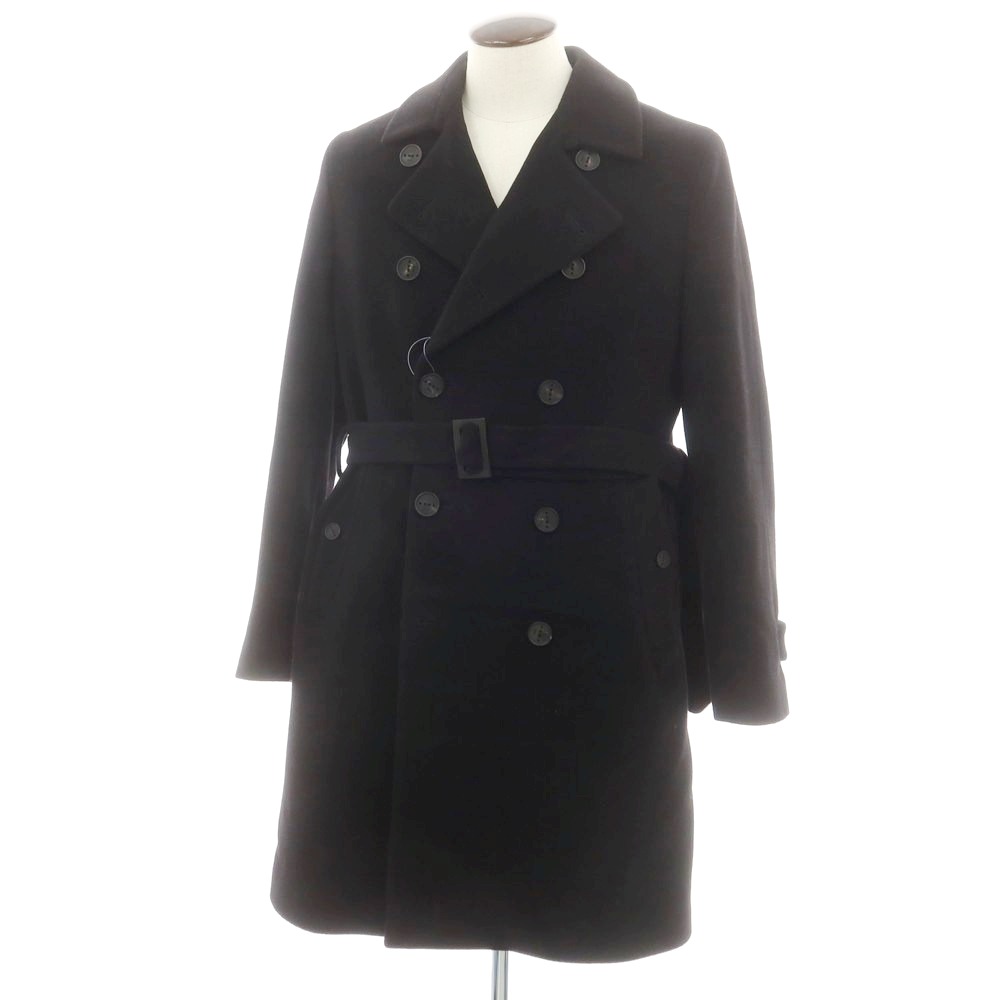 【SALE10%OFF/返品不可】【中古】イーヴォ Hevo 羊毛ナイロン ダブルブレストコート 黒いこと【大きさ54】【A/W】【物質の状態位置づけるB】【メンズ】[CPD]
