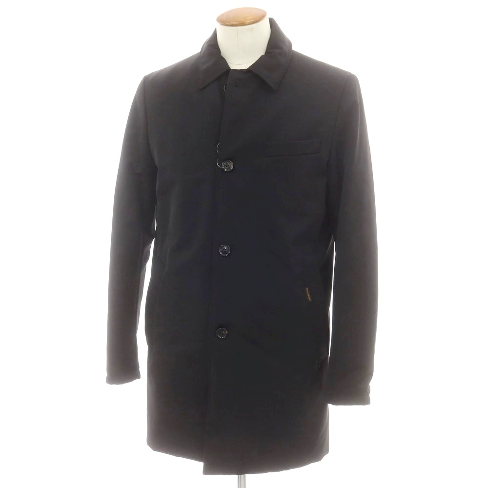 【SALE10%OFF/返品不可】【中古】ムーレー MOORER ポリエステル リヴァーシブル 中綿ステンカラー厚地の外套 黒いことxダークネイビー【大きさ46】【A/W】【物質の状態価値づけるC】【メンズ】[CPD]