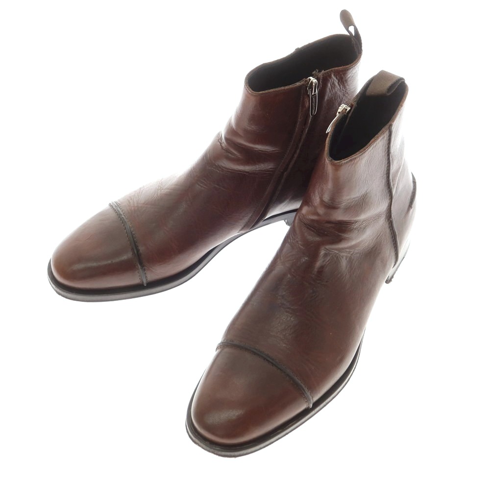 【SALE10%OFF/返品不可】【中古】セルジオロッシ Sergio Rossi サイドジップ ブーツ ブラウン【サイズ6 1/2】【S/S/A/W】【状態ランクC】【メンズ】[BPD]｜リタリオリブロ