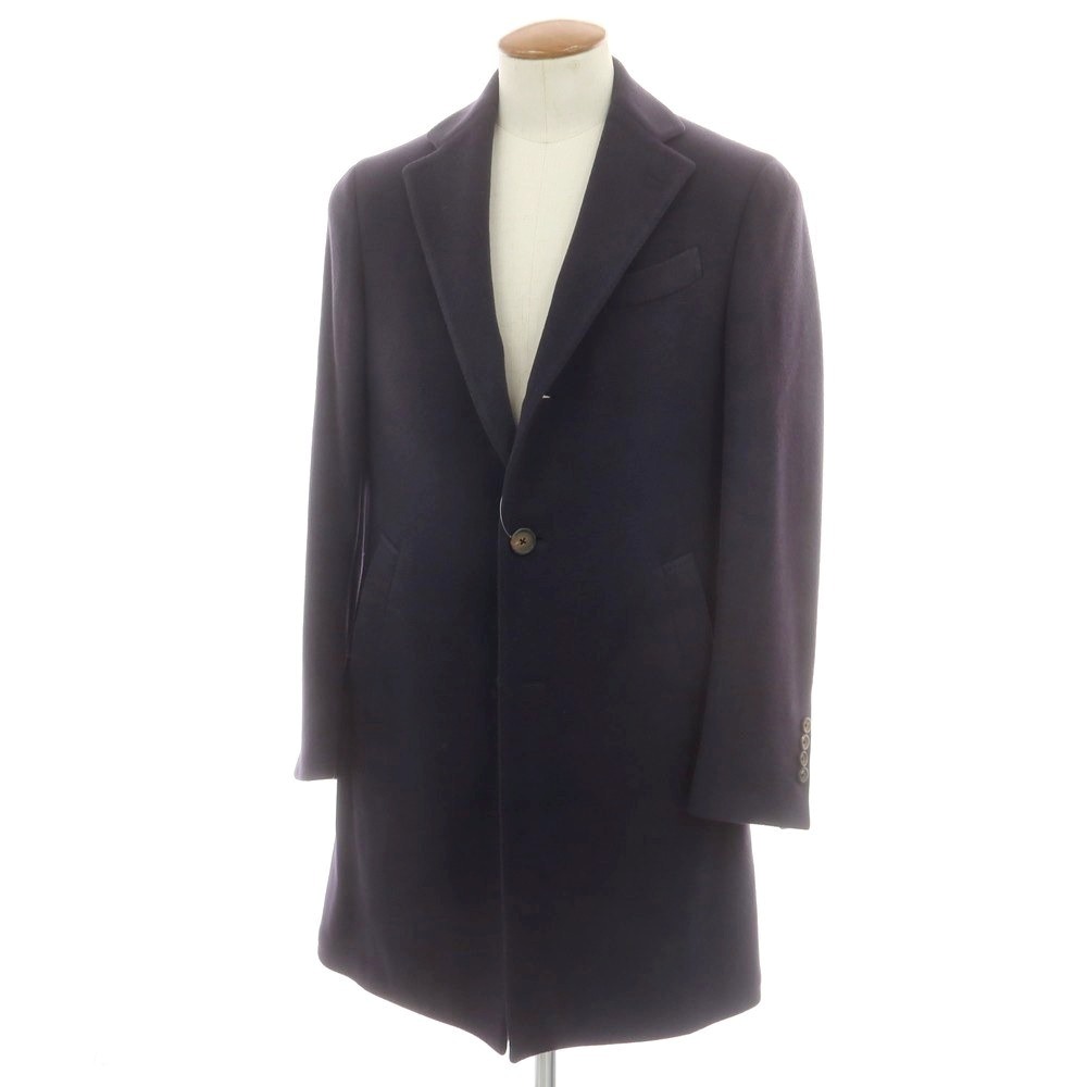 【中古】ラルディーニ LARDINI ウール チェスターフィールドコート ネイビー【サイズ46】【A/W】【状態ランクD】【メンズ】[CPD]
