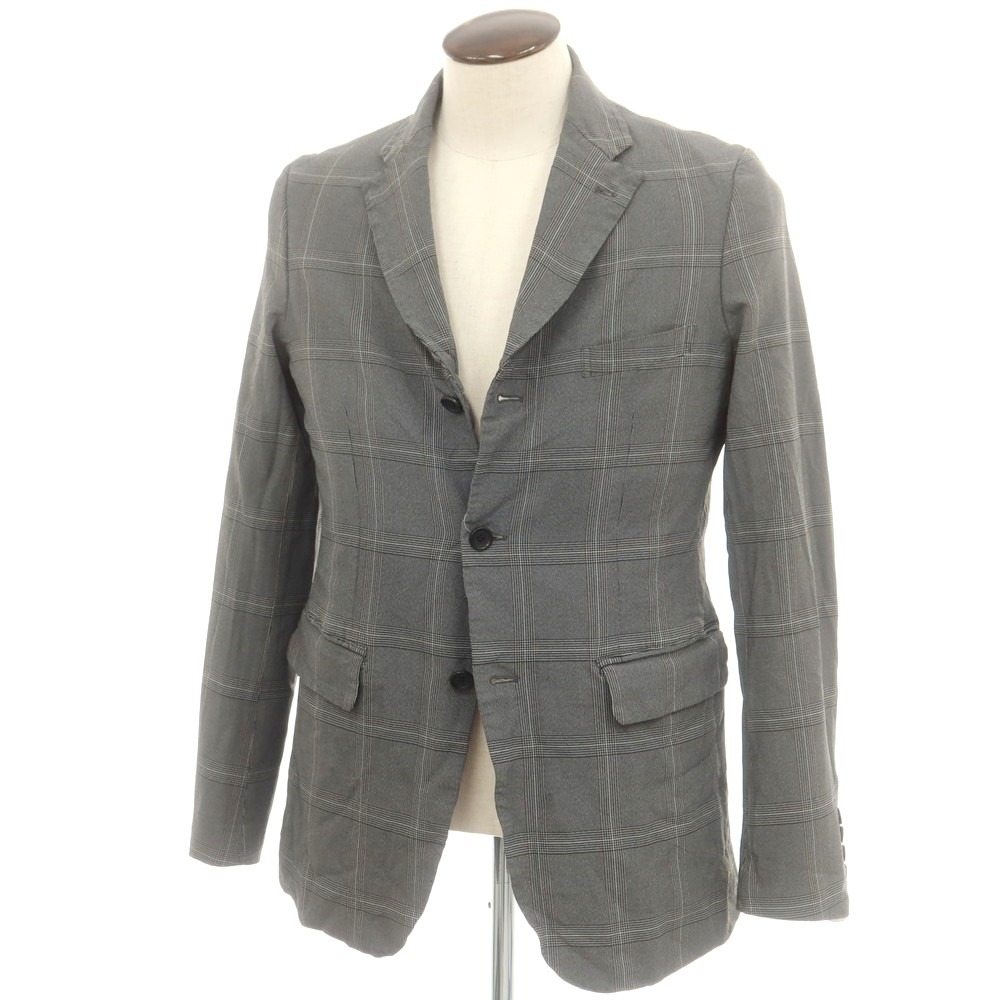 【中古】コムデ給仕 オムドゥ COMME des GARCONS HOMME DEUX 2025年春夏 しわ処理 テーラードジャケット 薄墨色【大いさL】【S/S/A/W】【物質の状態位置付けるA】【メンズ】[APD] メンズファッション-コート・ジャケット