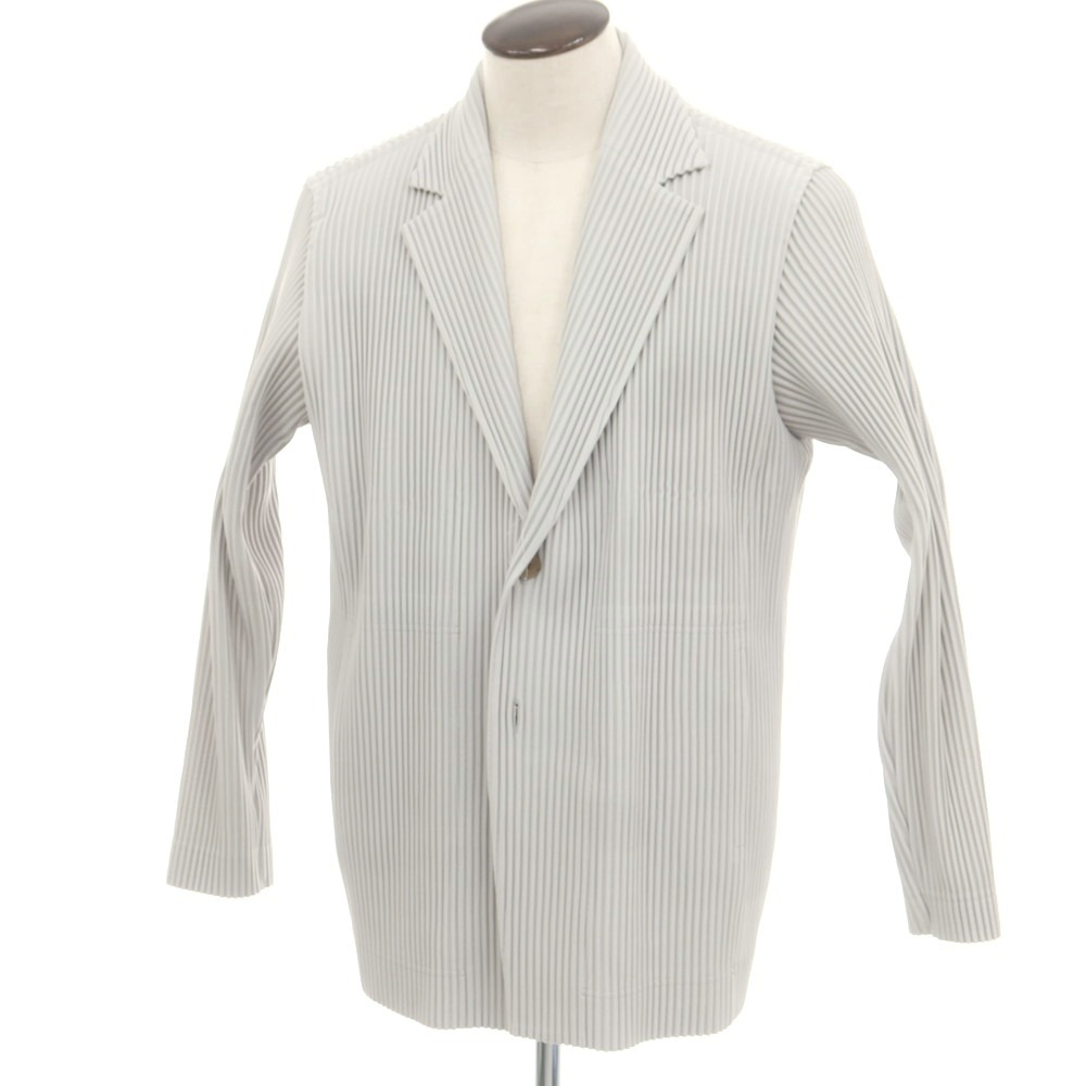 【中古】オム プリッセ イッセイミヤケ HOMME PLISSE ISSEY MIYAKE 筋目処理 心地好い上衣 ともし火薄墨色【大いさ3】【S/S/A/W】【物質の状態位置付けるA】【メンズ】[APD] メンズファッション-コート・ジャケット