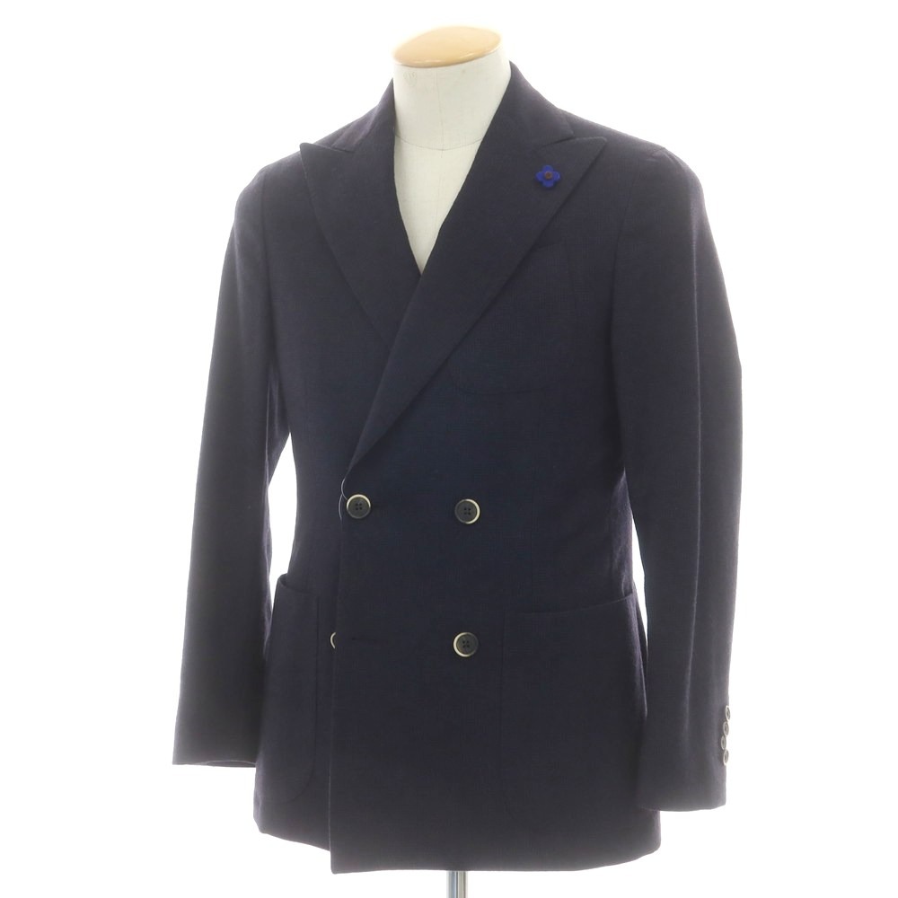 【SALE10%OFF/返品不可】【中古】ラルディーニ LARDINI 羊毛 ダブル テーラードジャケット 米国海軍【大きさ42】【A/W】【物質の状態位置づけるB】【メンズ】[CPD]