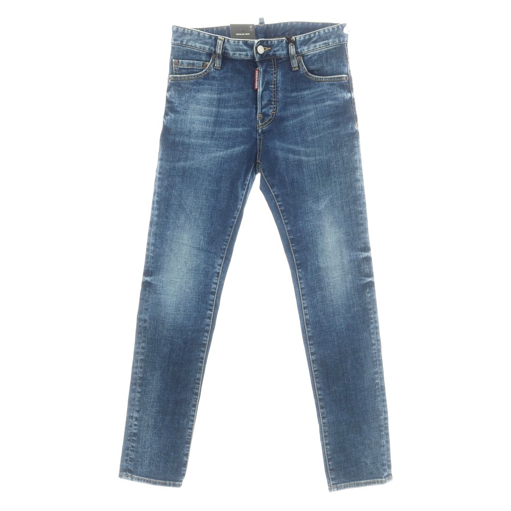 【新品】ディースクエアード DSQUARED2 REGULAR JEAN ストレッチ コットン ジーンズ デニムパンツ ネイビー【サイズ42】【S/S/A/W】【状態ランクN】【メンズ】