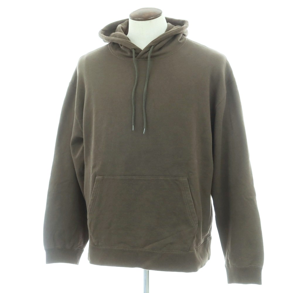 【中古】ユニフォームエクスペリメント uniform experiment コットン プルオーバー パーカー ダークカーキ【サイズ4】【S/S/A/W】【状態ランクB】【メンズ】