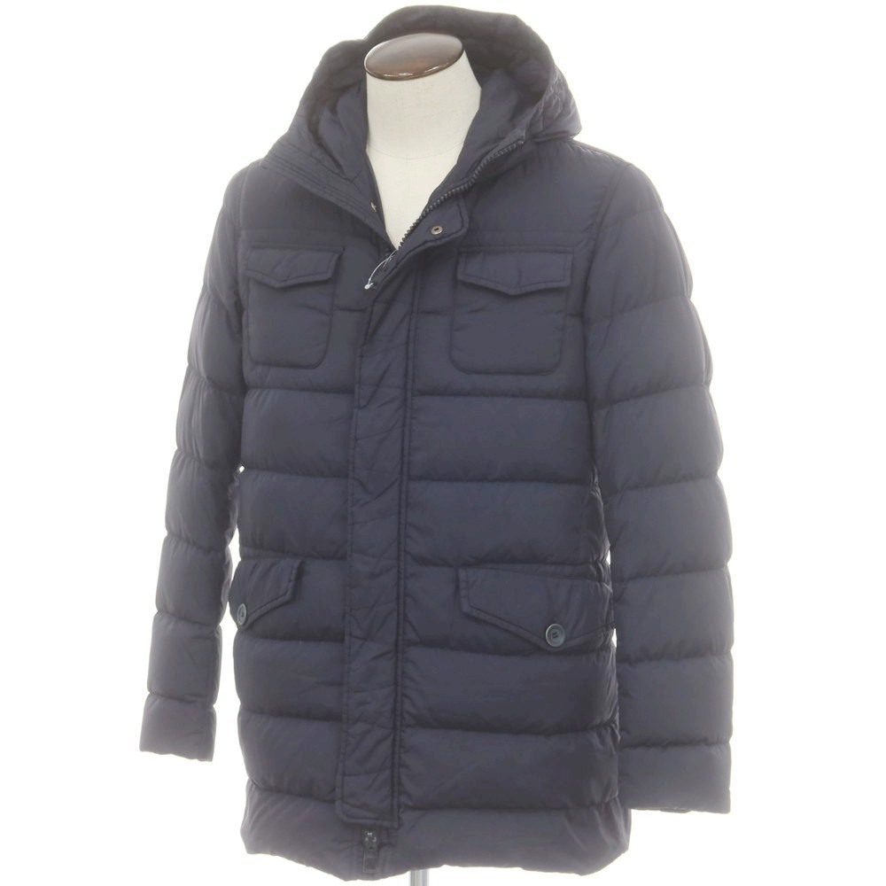 【SALE10%OFF/返品不可】【中古】地獄ノ Herno POLAR-TECH ナイロン フーデッド 落ちこむ厚地の外套 ライトネイビー【大きさ48】【A/W】【物質の状態位置づけるC】【メンズ】[CPD]