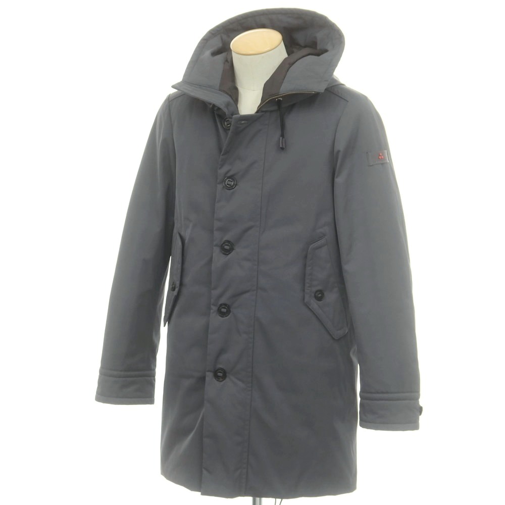 【中古】ピューテリー PEUTEREY ポリエステルコットン フーデッド ダウンコート グレー系【サイズXS】【A/W】【状態ランクC】【メンズ】[CPD]