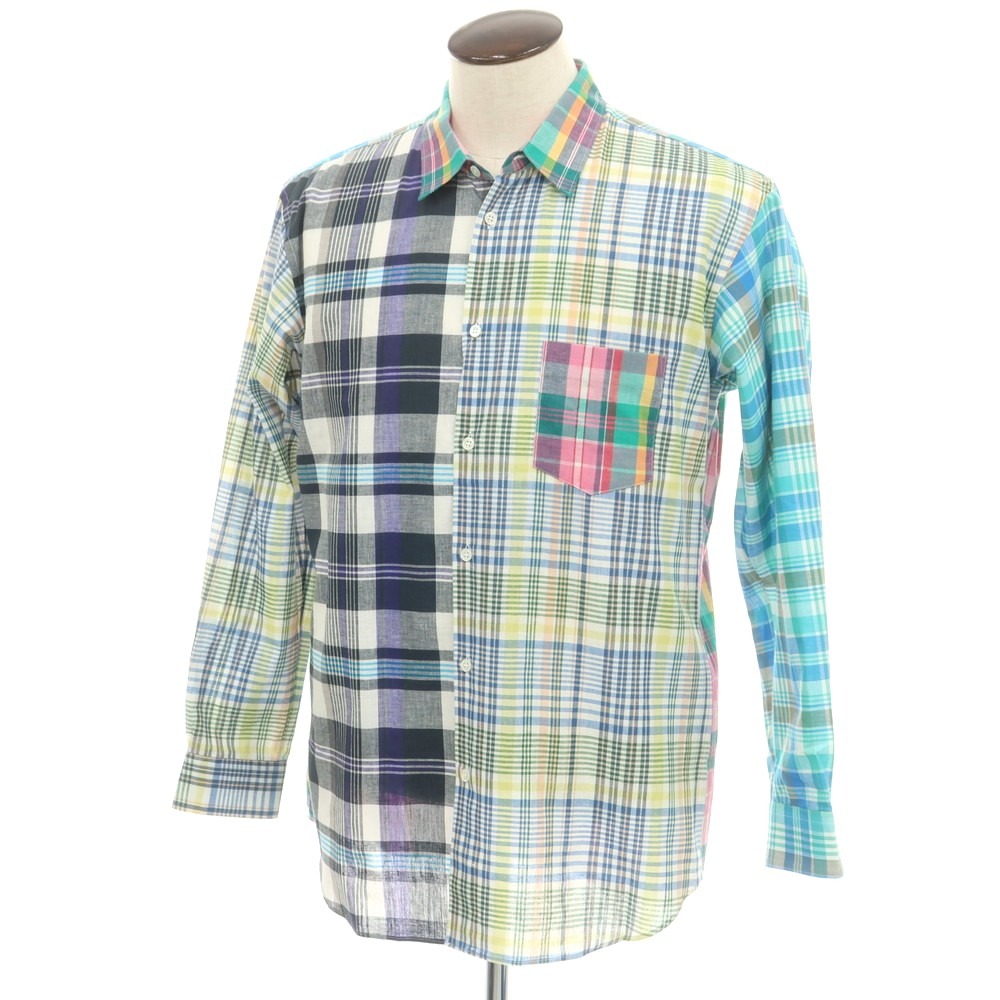 【中古】コムデギャルソンシャツ COMME des GARCONS SHIRT 2025年春夏 コットン チェック レギュラーカラー カジュアルシャツ マルチカラー【サイズL】【S/S/A/W】【状態ランクA】【メンズ】[BPD]｜リタリオリブロ