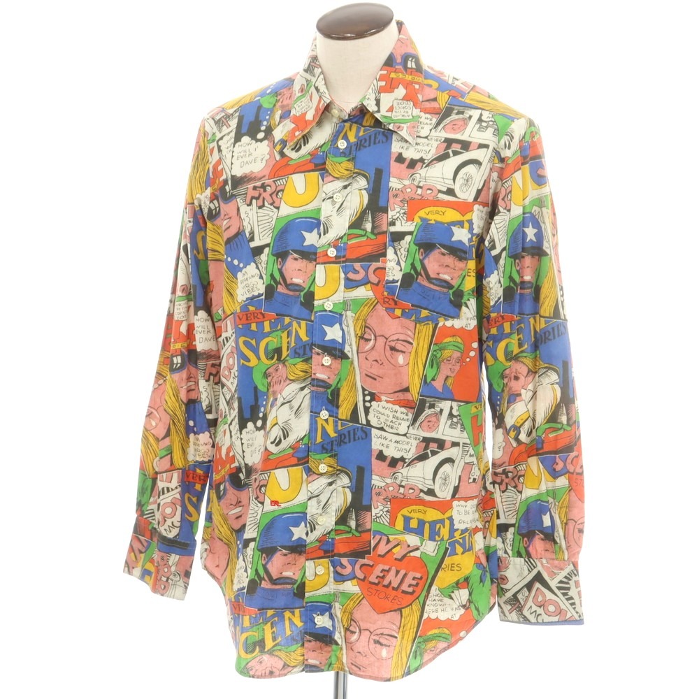 【中古】イー アール エル ERL 2025年春夏 コットン カジュアルシャツ マルチカラー【サイズXL】【S/S/A/W】【状態ランクA】【メンズ】