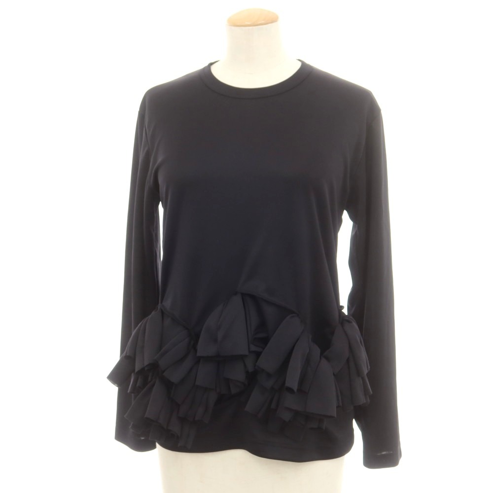 【中古】コムデ給仕 コムデ給仕 COMME des GARCONS COMME des GARCONS 2025年春夏 労働者の一団のど首 長袖Ｔシャツ 黒いこと【大きさS】【S/S/A/W】【物質の状態価値づけるA】【レディース】[APD]