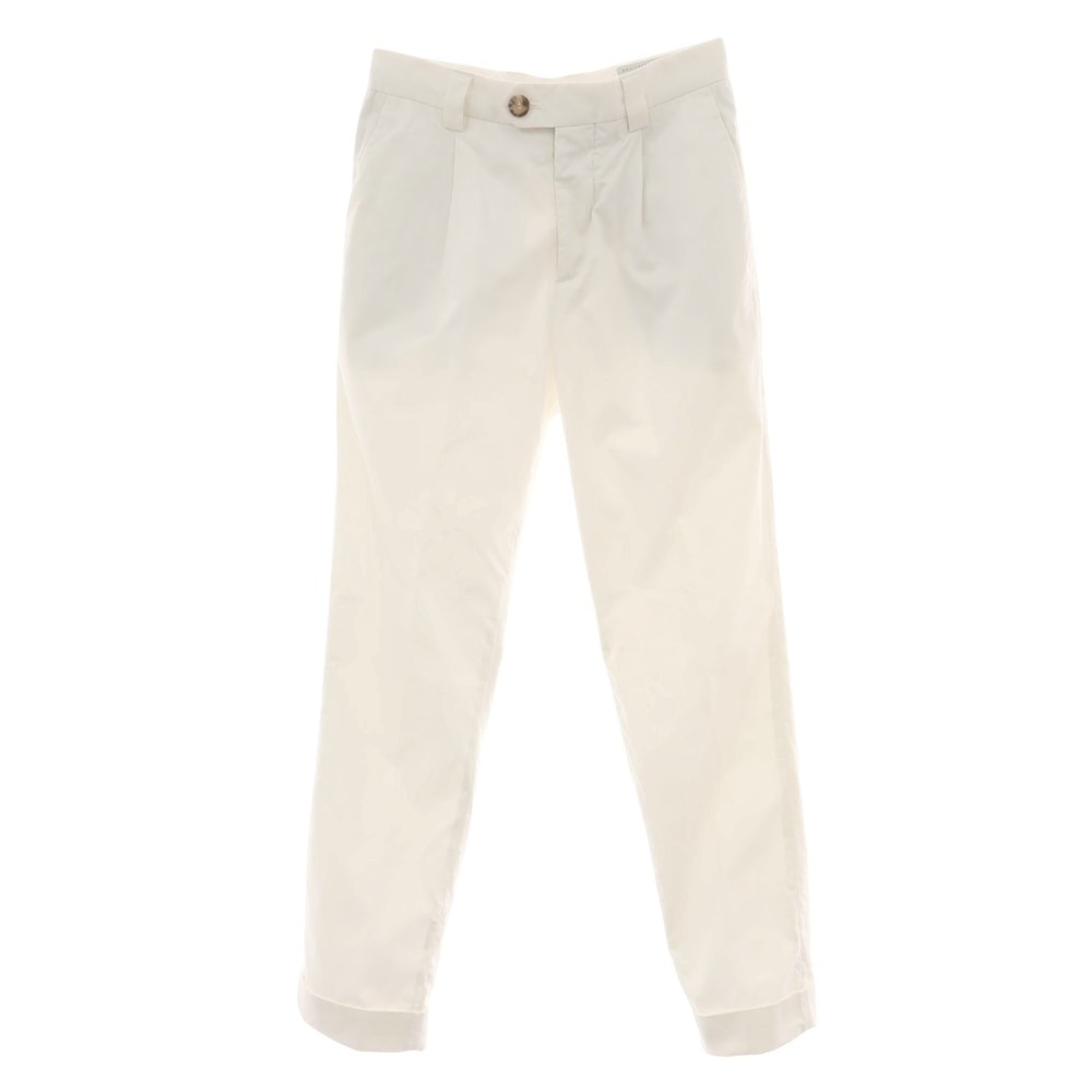 【中古】ブルネロクチネリ Brunello Cucinelli コットン カジュアルスラックスパンツ ホワイト【サイズ44】【S/S】【状態ランクC】【メンズ】[APD]
