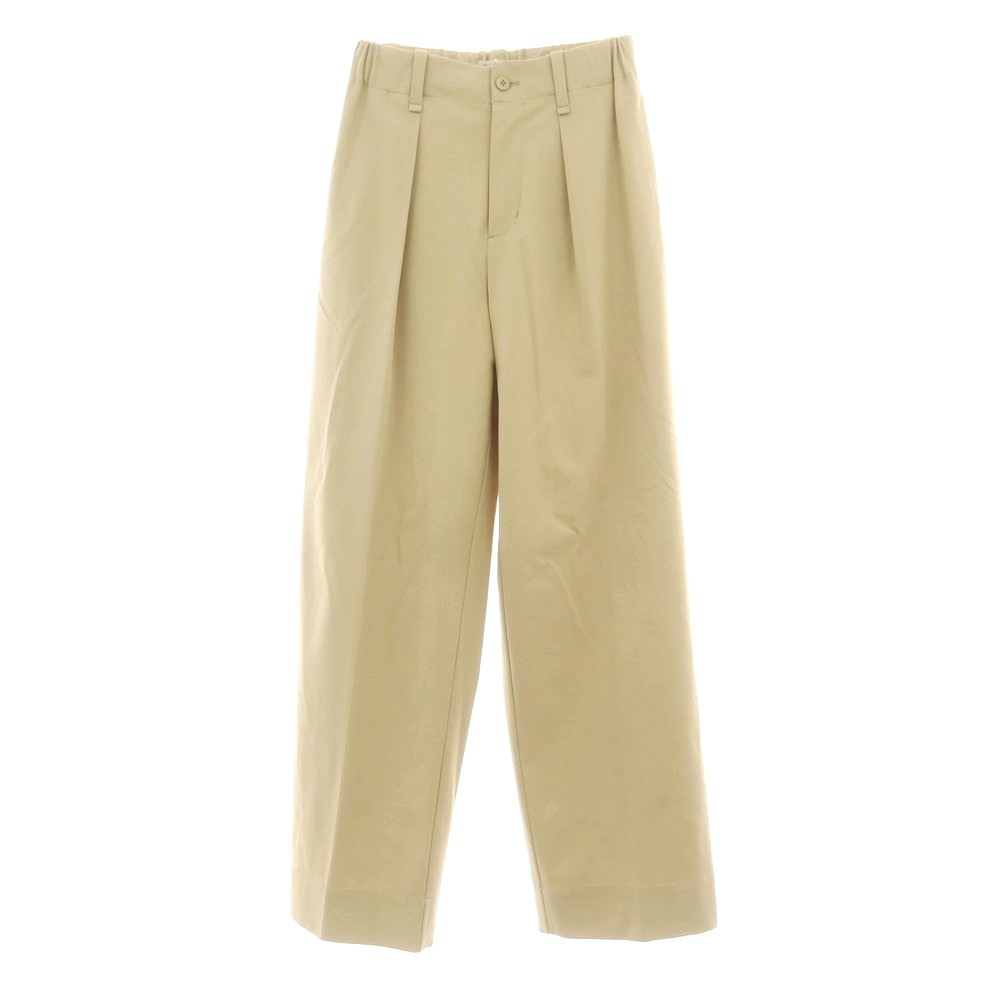 【中古】イッセイミヤケ ISSEY MIYAKE 2025年春夏 コットン系 イージーパンツ ベージュ系【サイズ表記なし（L位）】【S/S】【状態ランクA】【レディース】[APD]