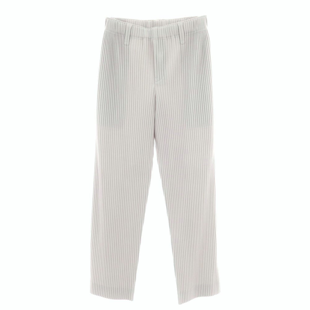 【中古】オム プリッセ イッセイミヤケ HOMME PLISSE ISSEY MIYAKE ポリエステル プリーツ イージーパンツ ライトグレー【サイズ1】【S/S/A/W】【状態ランクB】【メンズ】