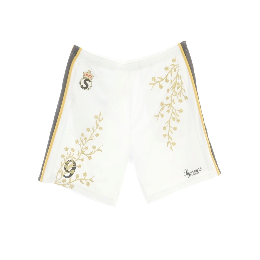 【中古】シュプリーム Supreme 2025年秋冬 Floral Soccer Short ポリエステル ショートパンツ ホワイト【サイズXL】【S/S】【状態ランクA】【メンズ】[APD]