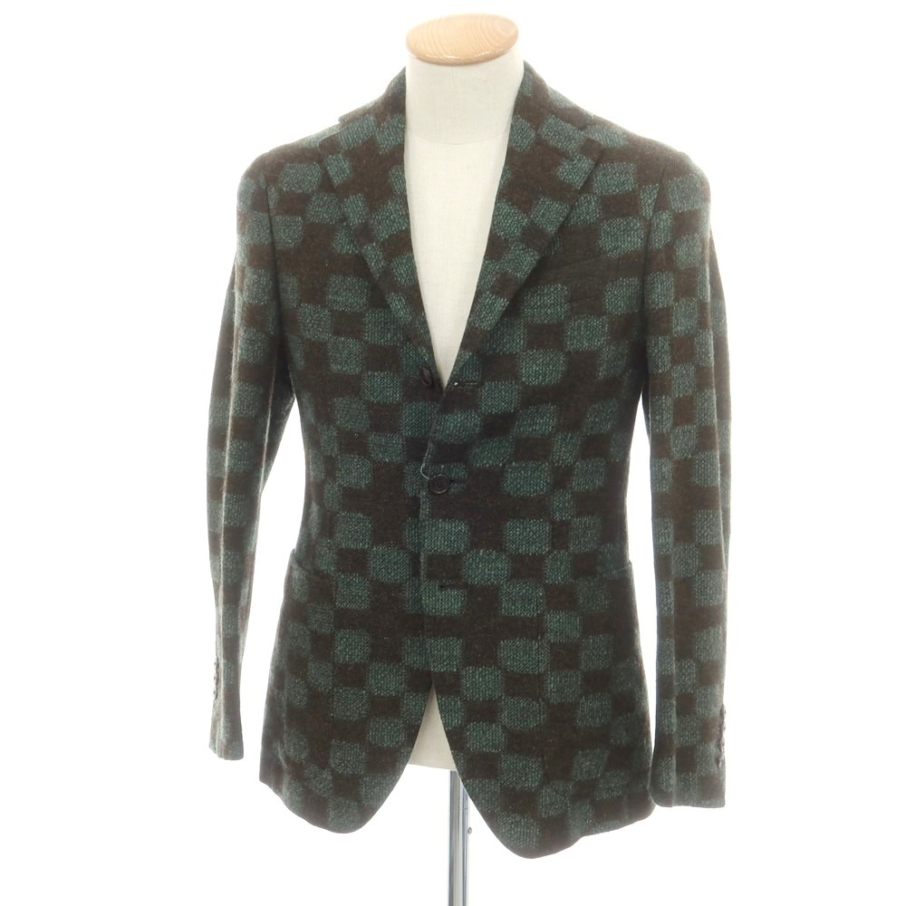 【SALE10%OFF/返品不可】【中古】ザ ジジ THE GIGI ツイーディーウール 心地好い上衣 赤銅色x緑であること【大いさ44】【A/W】【物質の状態序列付けるA】【メンズ】[CPD]