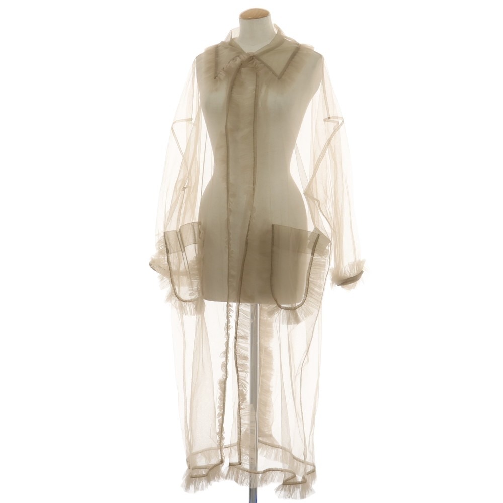 【中古】【未当て嵌める】ノアールケイニノミヤ noir kei ninomiya 2022年春夏 チュールコート ベージュ【大きさM】【S/S】【物質の状態序列付けるS】【レディース】[BPD]