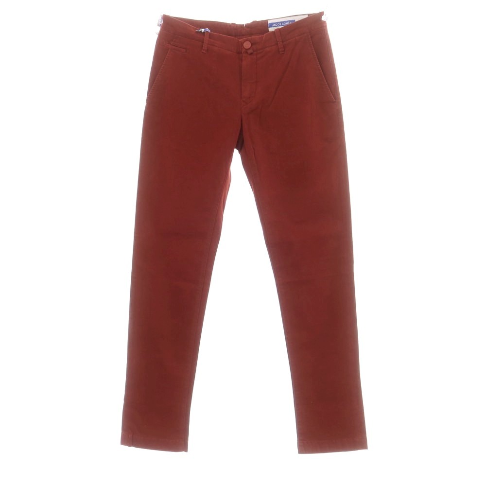 【SALE30%OFF/返品不可】【新品】ヤコブコーエン JACOB COHEN BOBBY 伸ばすこと綿織物 カジュアルスラックスパンツ 赤いこと赤銅色【大きさ34】【S/S/A/W】【物質の状態価値づけるN】【メンズ】[APD]